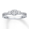 Thumbnail Image 1 of Previously Owned Diamond Engagement Ring 1/2 ct tw Round-cut 14K White Gold