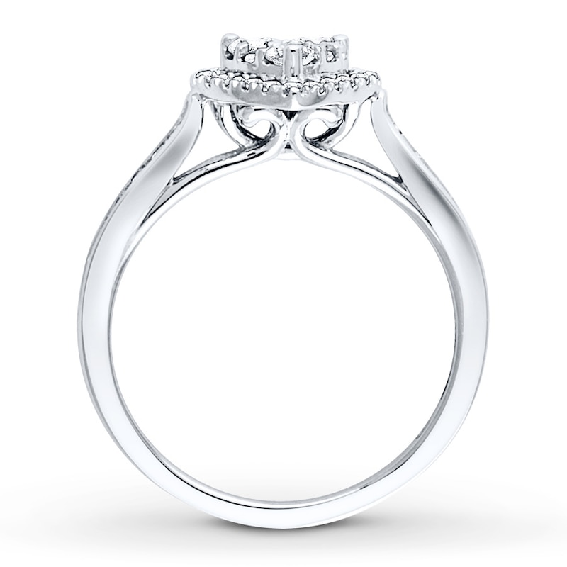 Main Image 3 of Previously Owned Diamond Engagement Ring 1/2 carat tw Round-cut 14K White Gold