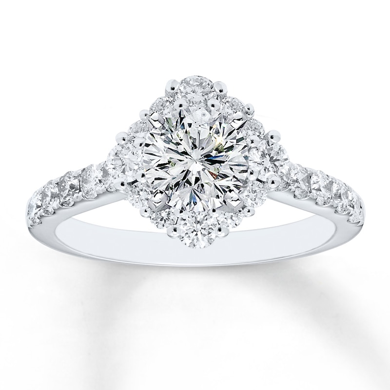 Main Image 3 of Previously Owned Diamond Ring Setting 1 ct tw Round-cut 14K White Gold