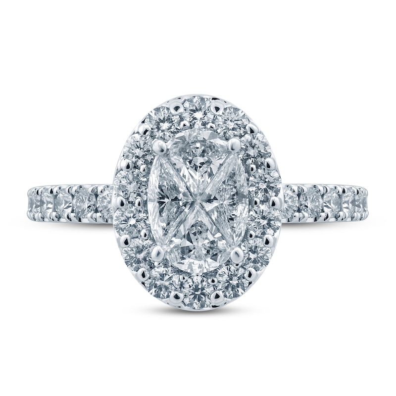 Main Image 3 of Previously Owned Pnina Tornai For You My Love Diamond Engagement Ring 1-3/4 ct tw Pie/Round 14K White Gold