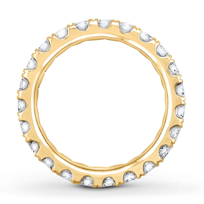 Main Image 2 of Previously Owned Diamond Eternity Ring 2 ct tw Round-cut 14K Yellow Gold
