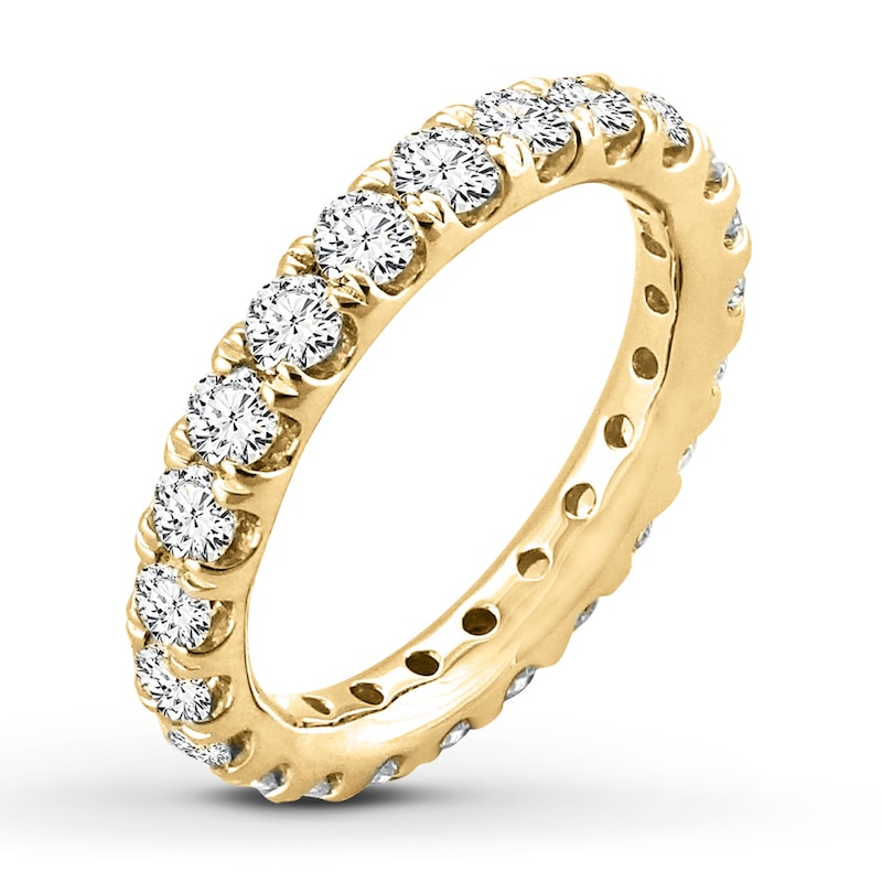 Main Image 4 of Previously Owned Diamond Eternity Ring 2 ct tw Round-cut 14K Yellow Gold