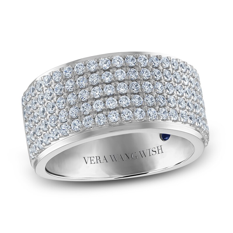 Main Image 1 of Previously Owned Vera Wang WISH Men's Diamond Wedding Band 1-1/2 ct tw Round 14K White Gold