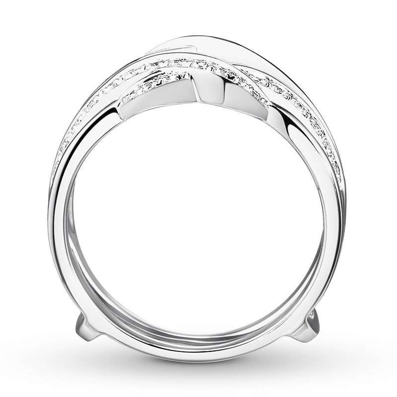 Main Image 2 of Previously Owned Diamond Enhancer Ring 5/8 carat tw Round-cut 14K White Gold