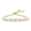 Thumbnail Image 1 of Previously Owned Diamond Bolo Bracelet 1 ct tw Round/Baguette 14K Yellow Gold