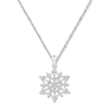 Thumbnail Image 1 of Previously Owned Snowflake Necklace 1/2 ct tw Diamonds 10K White Gold