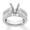 Thumbnail Image 1 of Previously Owned Hearts Desire Diamond Engagement Ring Setting 1-3/4 ct tw Round 18K White Gold
