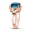 Thumbnail Image 4 of Previously Owned Le Vian Natural Blue Topaz Ring 1/8 ct tw Diamonds 14K Strawberry Gold
