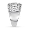 Thumbnail Image 3 of Previously Owned Diamond Anniversary Ring 2 ct tw Round/Baguette 14K White Gold