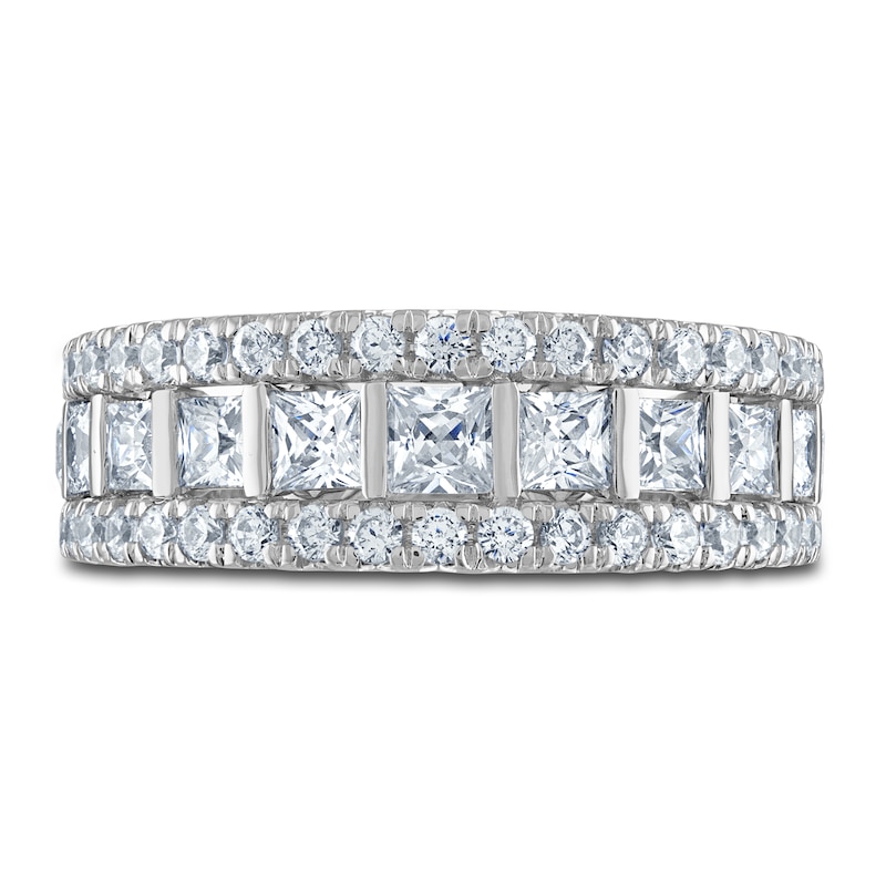 Main Image 3 of Previously Owned Diamond Anniversary Band 1-3/4 ct tw Round/Princess 14K White Gold