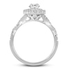 Thumbnail Image 2 of Previously Owned Diamond Engagement Ring 1 ct tw Oval/Round 14K White Gold