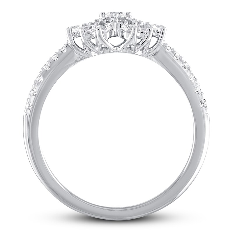 Main Image 3 of Previously Owned Vera Wang WISH Diamond Ring 1/2 ct tw 10K White Gold