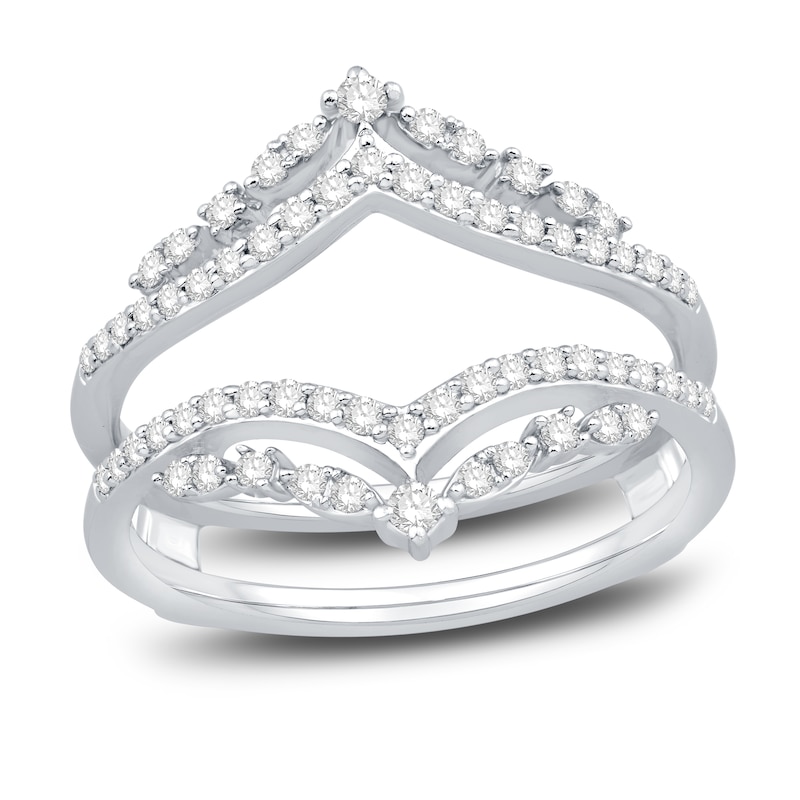 Main Image 1 of Previously Owned Diamond Enhancer Ring 3/8 ct tw Round 14K White Gold