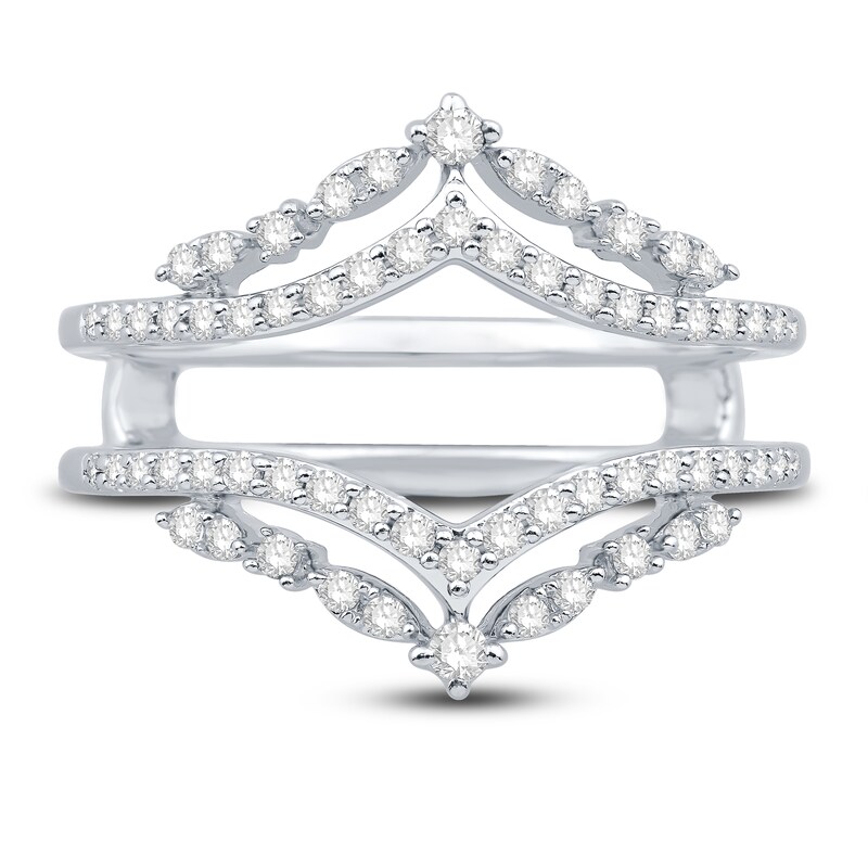 Main Image 3 of Previously Owned Diamond Enhancer Ring 3/8 ct tw Round 14K White Gold