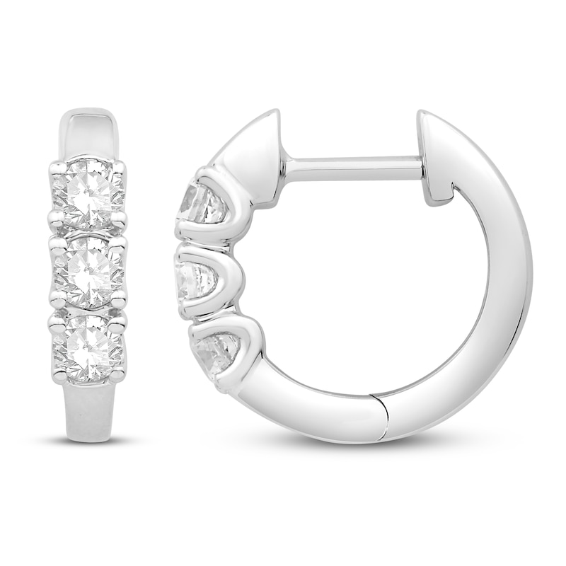 Main Image 2 of Previously Owned Diamond Earrings 1/2 ct tw Round 10K White Gold