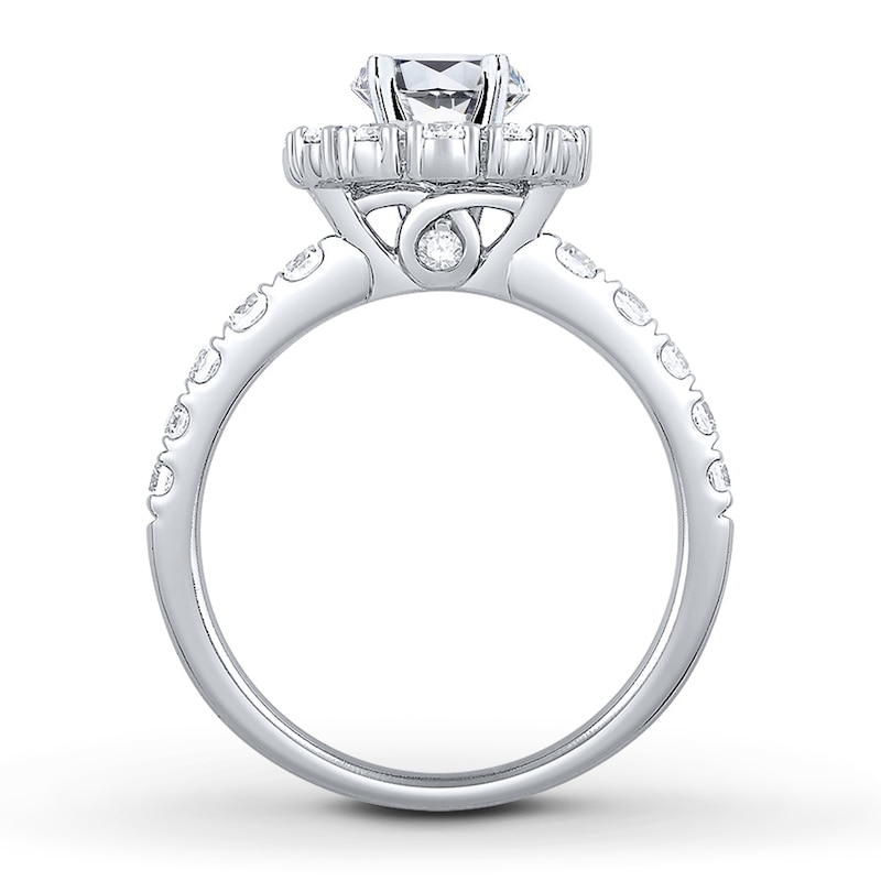 Main Image 2 of Previously Owned Colorless Diamond Ring Setting 1 ct tw Round 14K White Gold