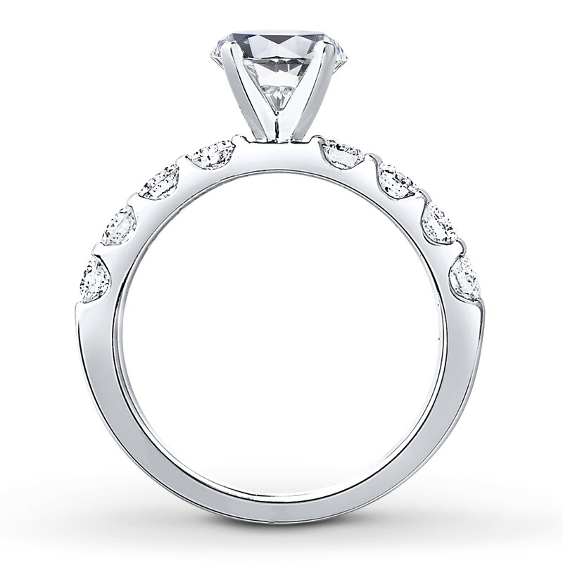 Main Image 2 of Previously Owned Colorless Diamond Ring Setting 1 carat tw 14K White Gold