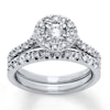 Thumbnail Image 1 of Previously Owned Diamond Bridal Set 5/8 ct tw Round-cut 14K White Gold