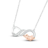 Thumbnail Image 2 of Previously Owned Diamond Mom Infinity Necklace 1/15 ct tw Sterling Silver/10K Gold