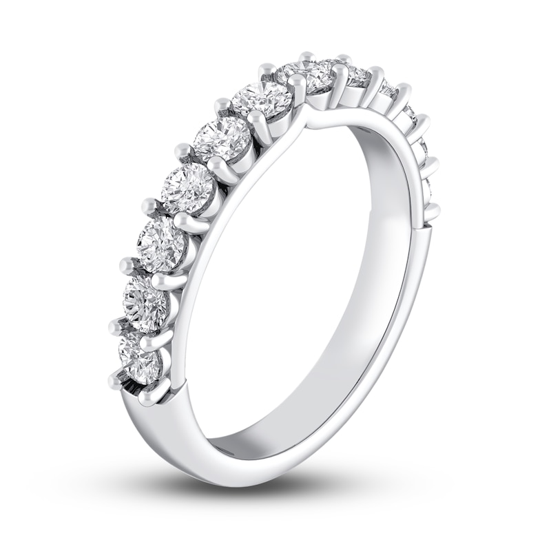 Main Image 2 of Previously Owned Royal Asscher Maria Diamond Wedding Band 1 ct tw Round 14K White Gold