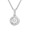 Thumbnail Image 1 of Previously Owned Diamond Knot Necklace 1/2 ct tw Round 14K White Gold
