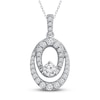 Thumbnail Image 1 of Previously Owned  Diamond Necklace 1/2 ct tw Round 10K White Gold
