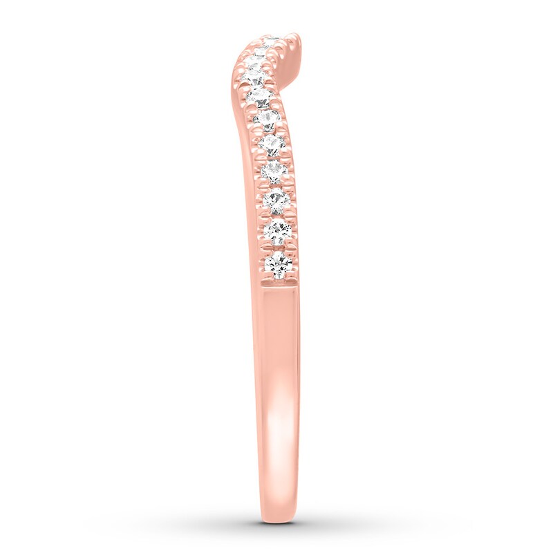 Main Image 3 of Previously Owned Diamond Wedding Band 1/5 carat tw Round 14K Rose Gold