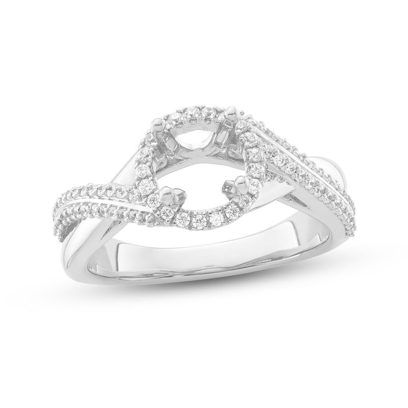 Main Image 1 of Previously Owned Diamond Ring Setting 1/3 ct tw Round 14K White Gold