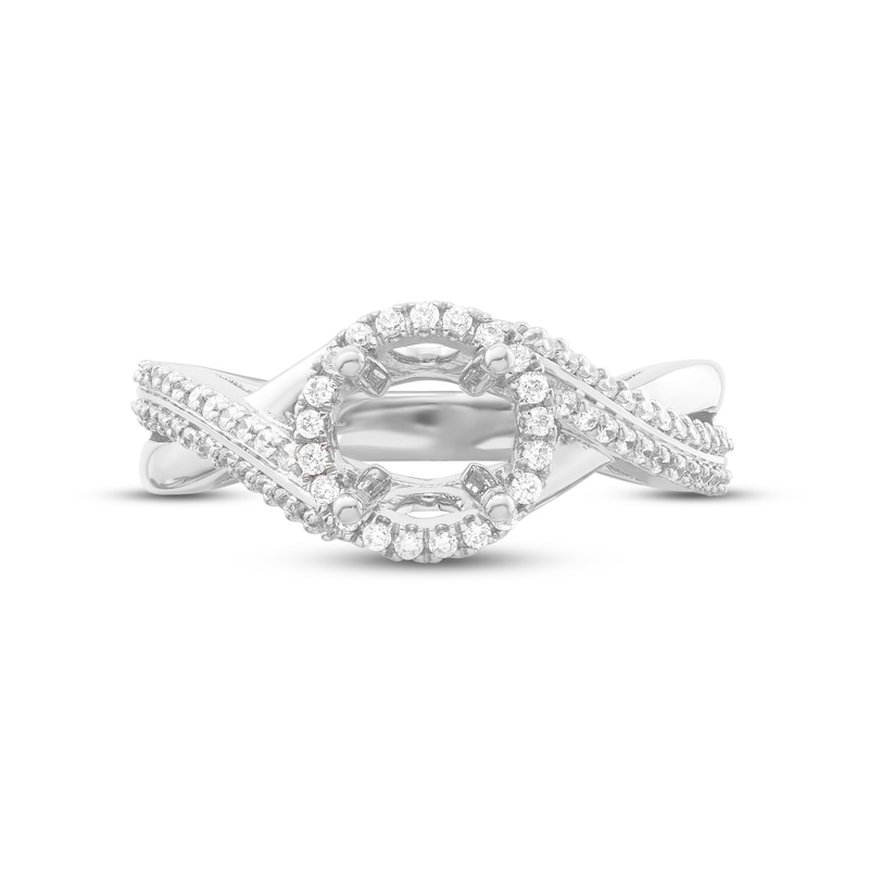 Main Image 3 of Previously Owned Diamond Ring Setting 1/3 ct tw Round 14K White Gold