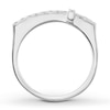 Thumbnail Image 2 of Previously Owned Diamond Cross Ring 1/4 ct tw Round-cut 10K White Gold