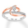 Thumbnail Image 1 of Previously Owned Diamond Promise Ring 1/4 ct tw Round 10K Two-Tone Gold