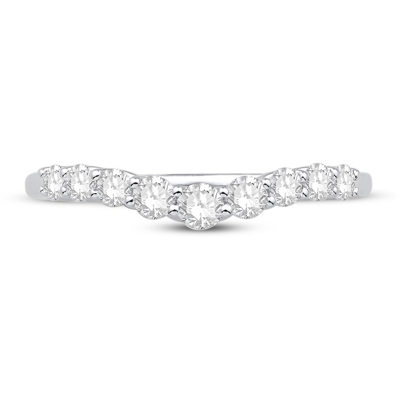 Main Image 3 of Previously Owned Diamond Contour Ring 1/2 ct tw Round 14K White Gold