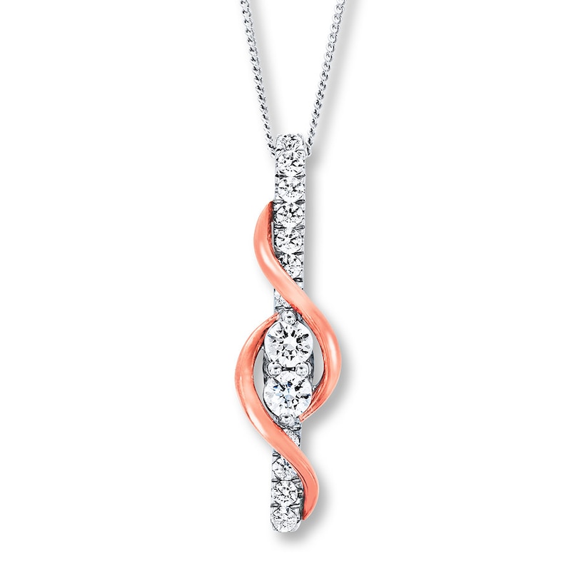 Main Image 1 of Previously Owned Ever Us Necklace 1 ct tw Diamonds 14K Two-Tone Gold