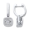 Thumbnail Image 1 of Previously Owned Diamonds in Rhythm 1/3 ct tw Earrings 10K White Gold