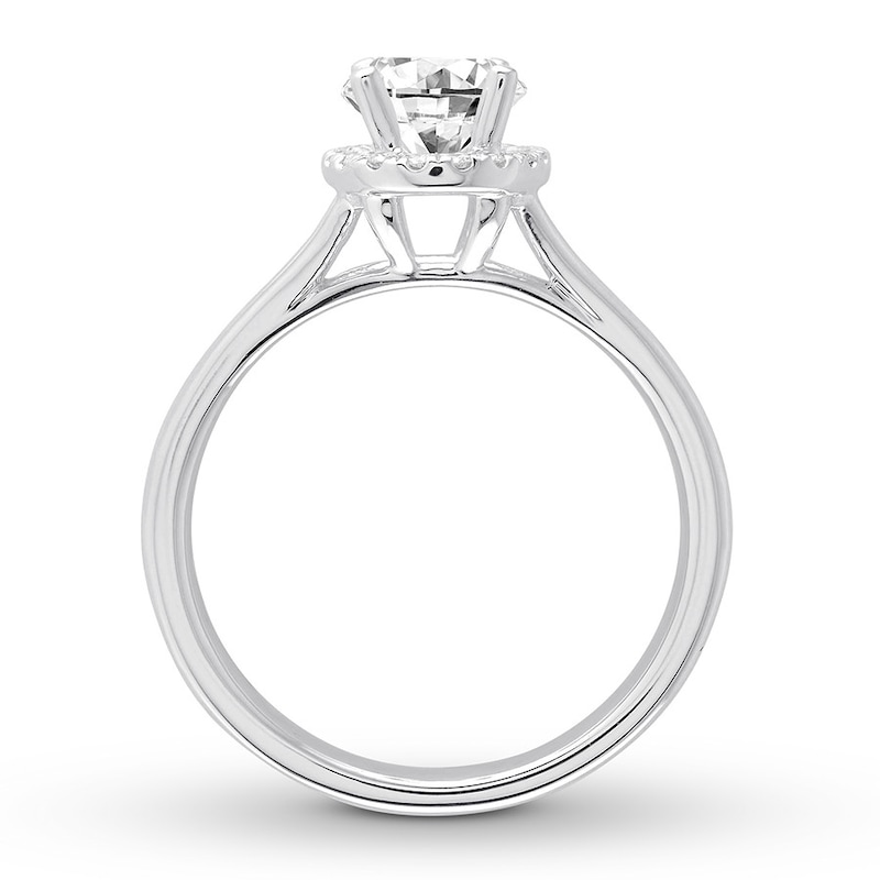 Main Image 2 of Previously Owned Diamond Ring Setting 1/10 carat tw Round 14K White Gold