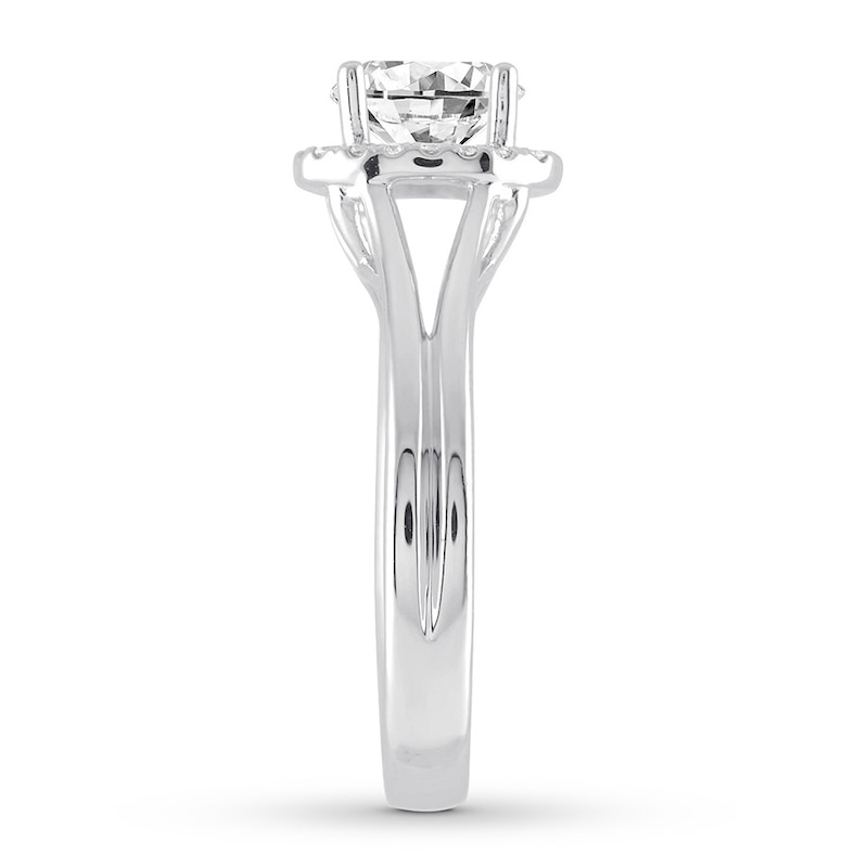Main Image 3 of Previously Owned Diamond Ring Setting 1/10 carat tw Round 14K White Gold