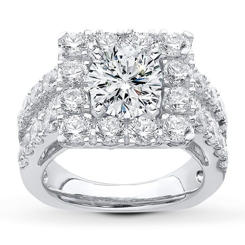 Previously Owned Hearts Desire Ring Setting 3 carats tw Round 18K White