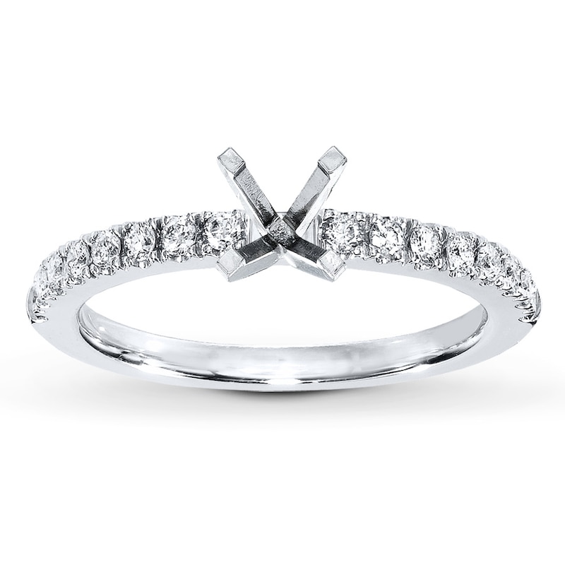 Main Image 1 of Previously Owned Diamond Ring Setting 1/5 ct tw 14K White Gold