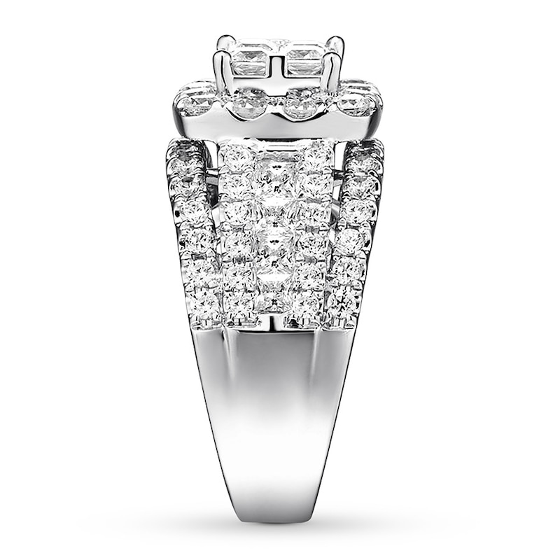 Main Image 3 of Previously Owned Diamond Engagement Ring 2-1/2 ct tw Princess/Round 14K Gold