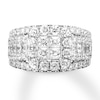 Thumbnail Image 4 of Previously Owned Diamond Engagement Ring 2-1/2 ct tw Princess/Round 14K Gold