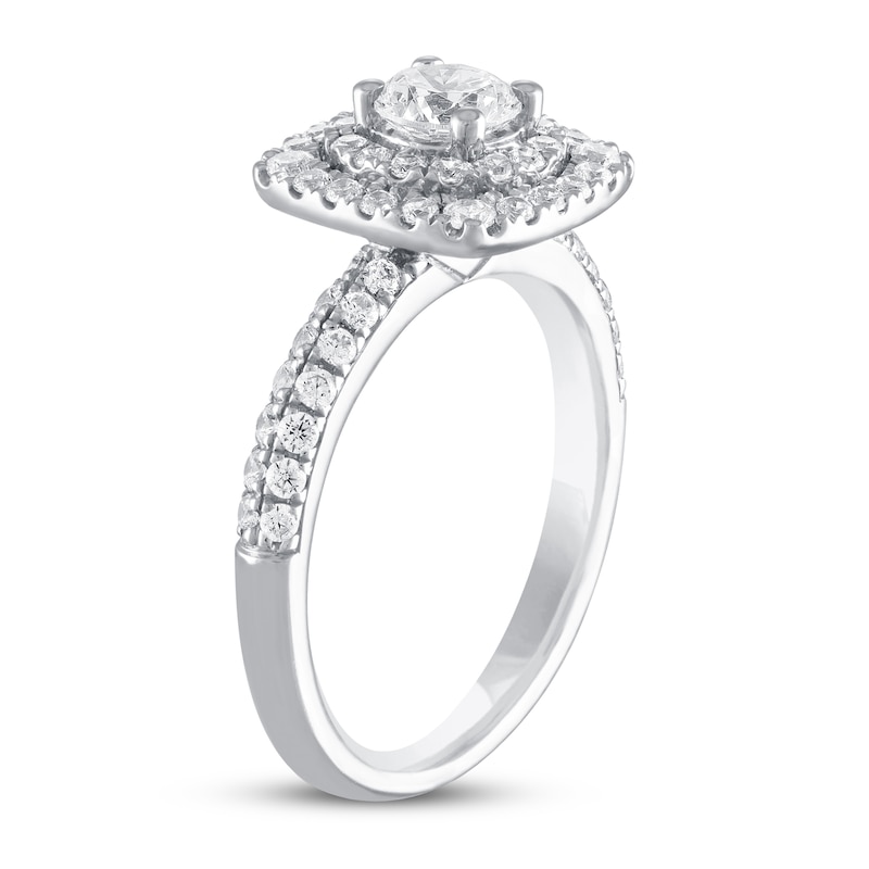 Main Image 2 of Previously Owned Diamond Wedding Ring 1 1/8 ct tw Round 14K White Gold