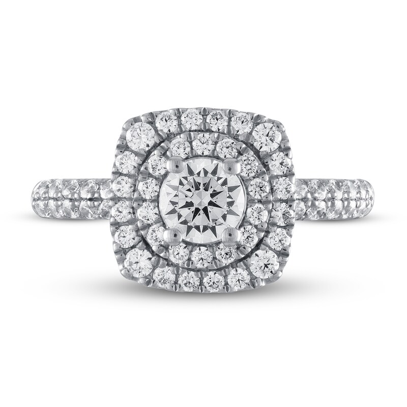 Main Image 3 of Previously Owned Diamond Wedding Ring 1 1/8 ct tw Round 14K White Gold
