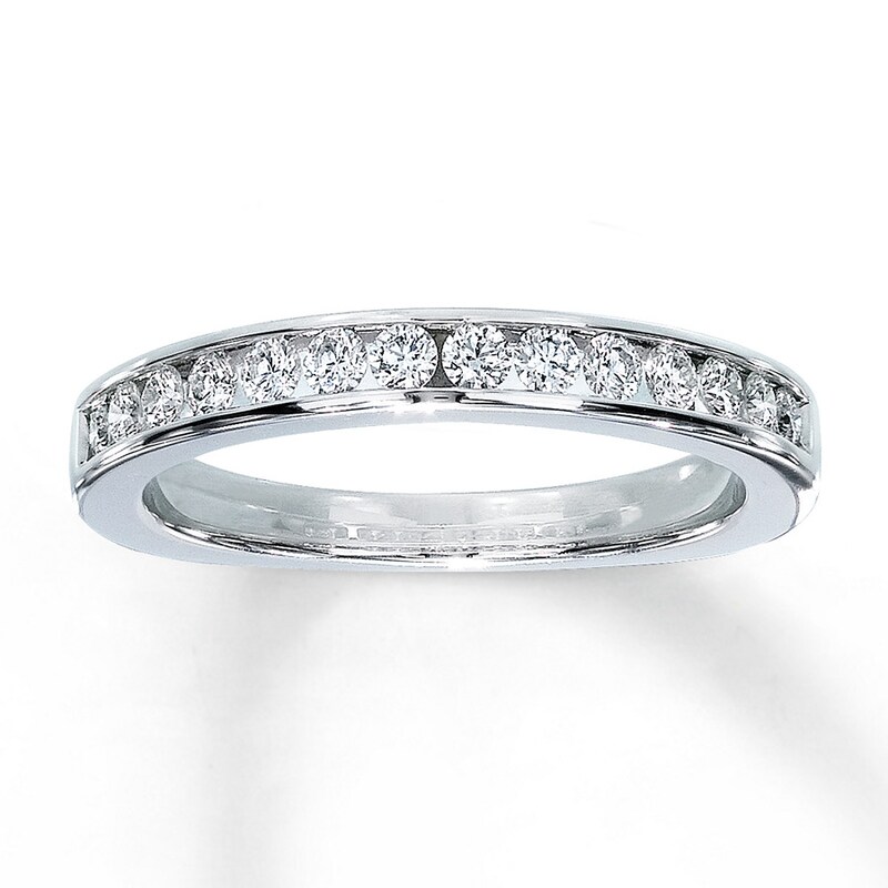 Main Image 1 of Previously Owned Diamond Anniversary Band 3/8 ct tw Round-cut 18K White Gold