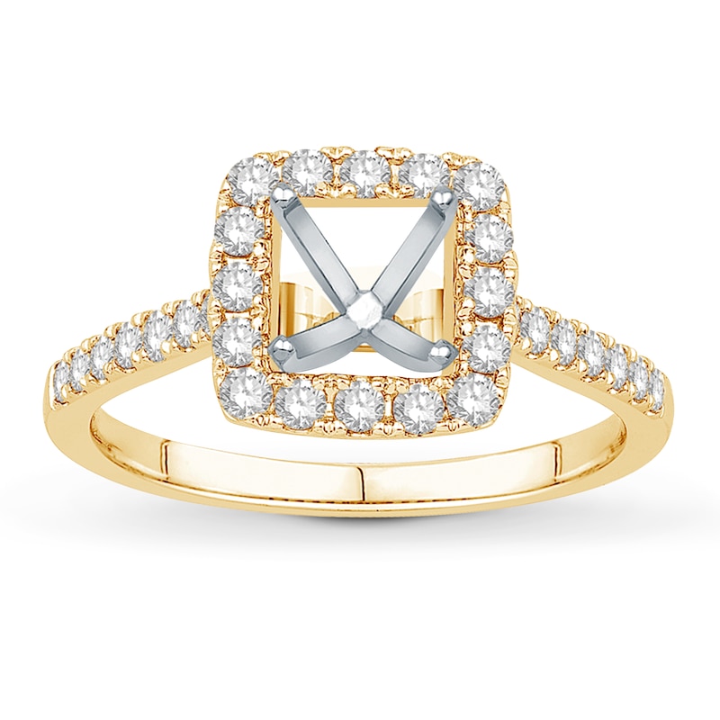Main Image 1 of Previously Owned Diamond Engagement Ring Setting 1/2 ct tw Round 14K Yellow Gold