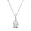Thumbnail Image 1 of Previously Owned Vera Wang WISH Diamond Pendant Necklace 5/8 ct tw Round/Pear-shaped 10K White Gold
