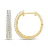Thumbnail Image 1 of Previously Owned Diamond Hoop Earrings 3/8 ct tw Round 10K Yellow Gold