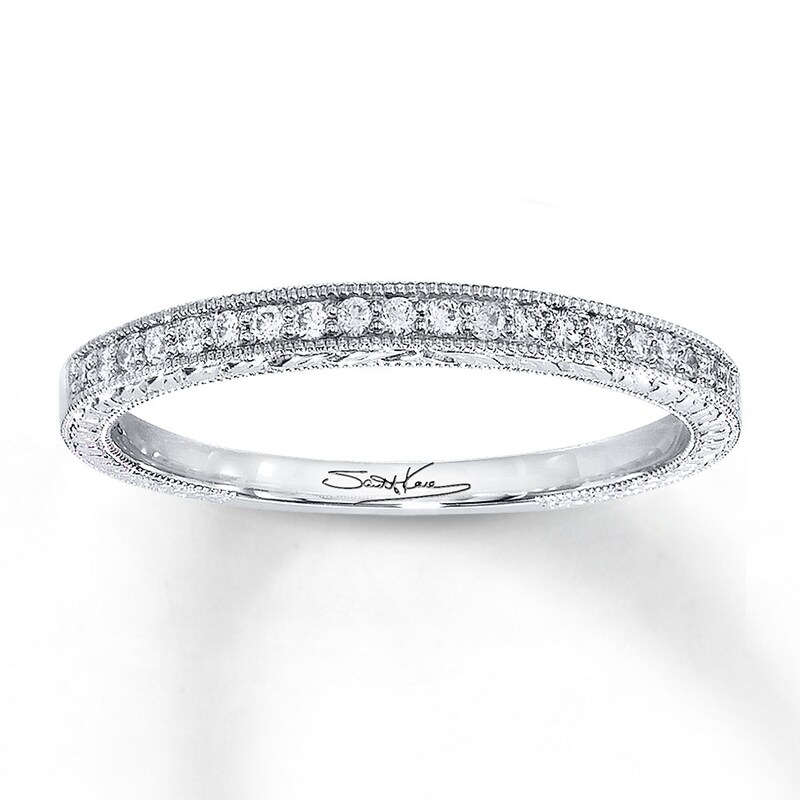 Main Image 1 of Previously Owned Scott Kay Band 1/10 ct tw Diamonds 14K White Gold