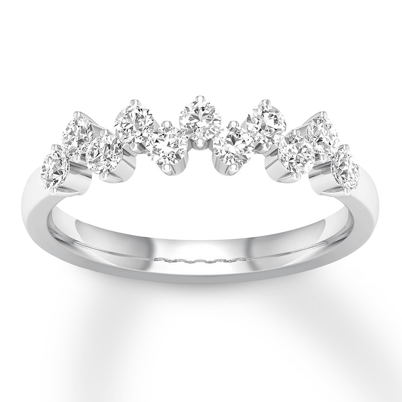 Main Image 1 of Previously Owned Diamond Anniversary Band 1/2 ct tw Round-cut 14K White Gold