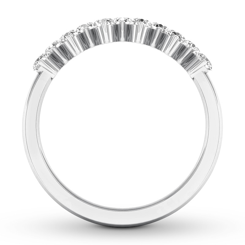 Main Image 2 of Previously Owned Diamond Anniversary Band 1/2 ct tw Round-cut 14K White Gold