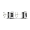 Thumbnail Image 3 of Previously Owned Men's Black Diamond Stud Earrings 1 ct tw Round 10K White Gold
